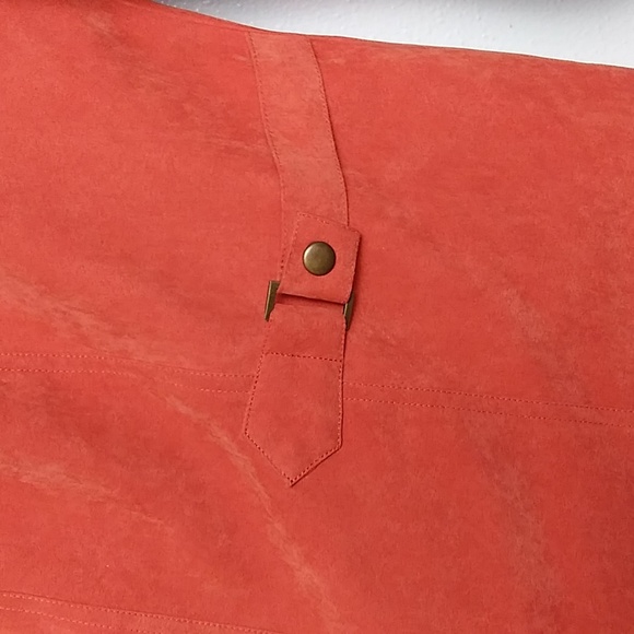 Dressbarn Season Jacket Women's Size 20W Faux Suede Rust Orange - Picture 14 of 16